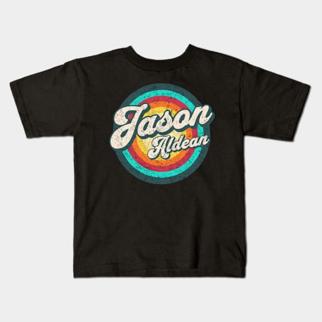 name jason  in color circle Kids T-Shirt by girls store